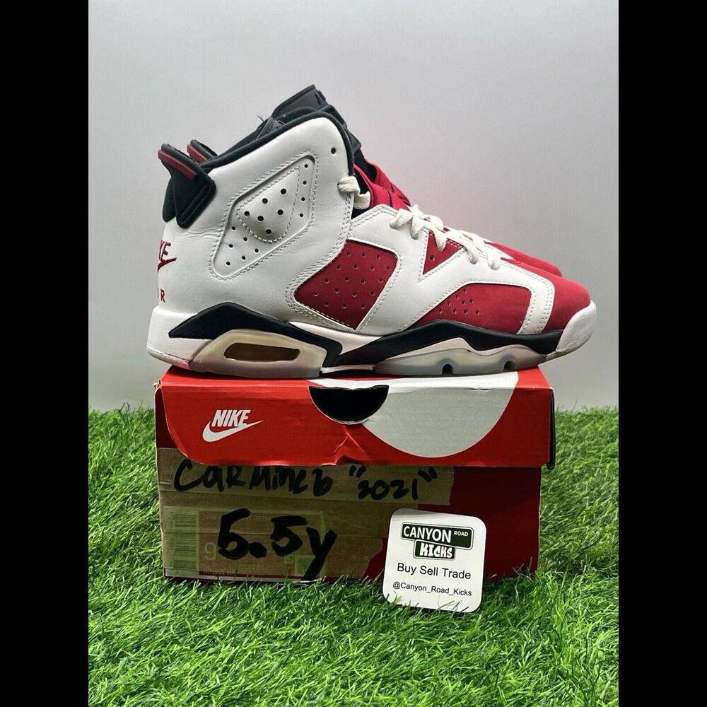 Jordan 6 Retro Carmine (GS). size 5.5Y